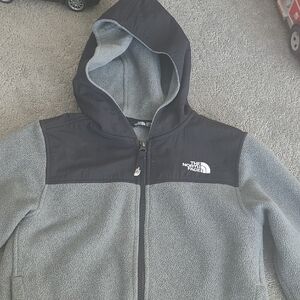 The North Face Kids Gray and Black Fleece Jacket